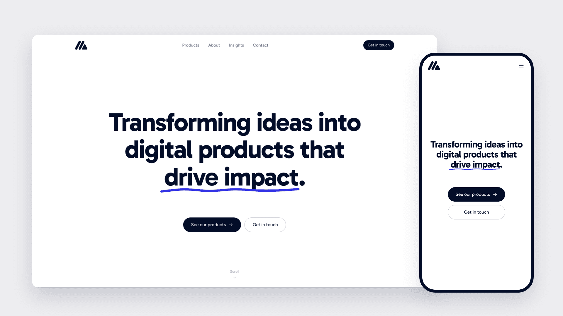 Mavis Digital Website - slide 1